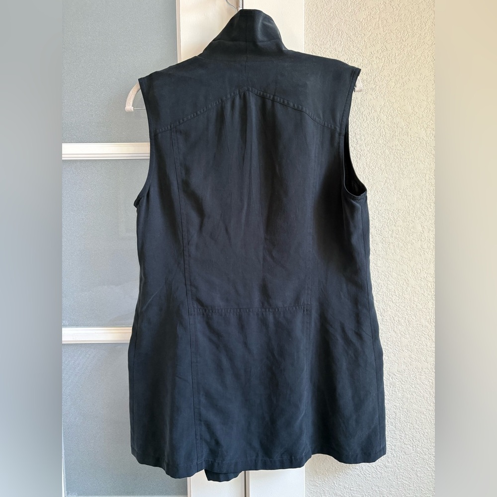 Trouvé - Women's Modal Asymmetrical Zip Sleevless Top - Size Medium -‎ Black - Picture 3 of 5